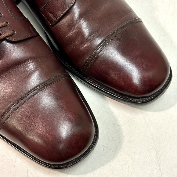 FULLY RESOLED J.M. Weston Cap Toe Derby Burgundy Calf Made France UK 6 / US 7 D main image 4